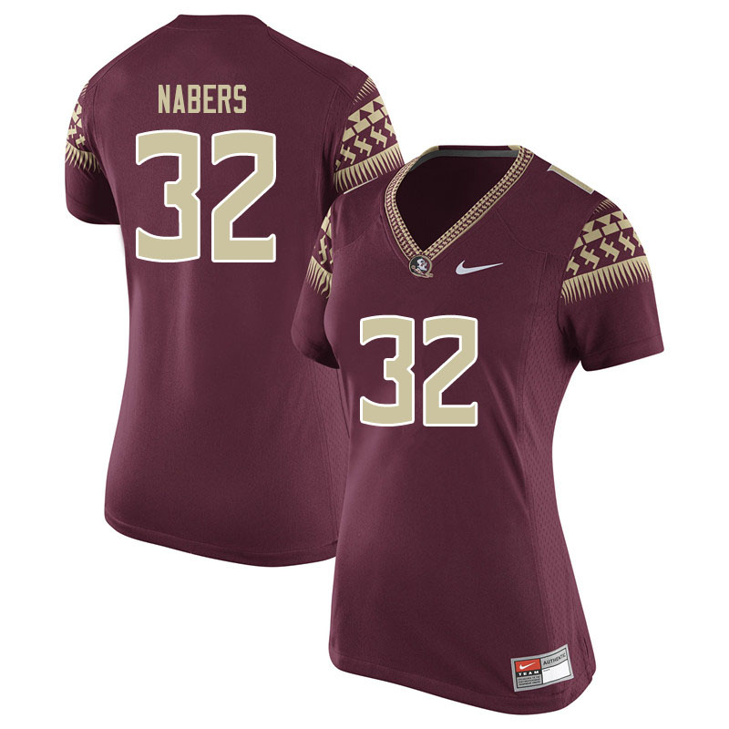 Women #32 Gabe Nabers Florida State Seminoles College Football Jerseys Sale-Garent - Click Image to Close
